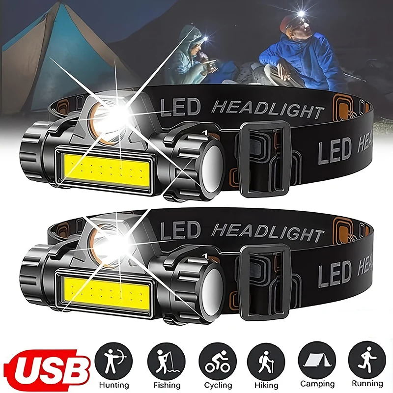 Outdoor Power Reno - Rechargeable COB LED USB Headlamp Strong