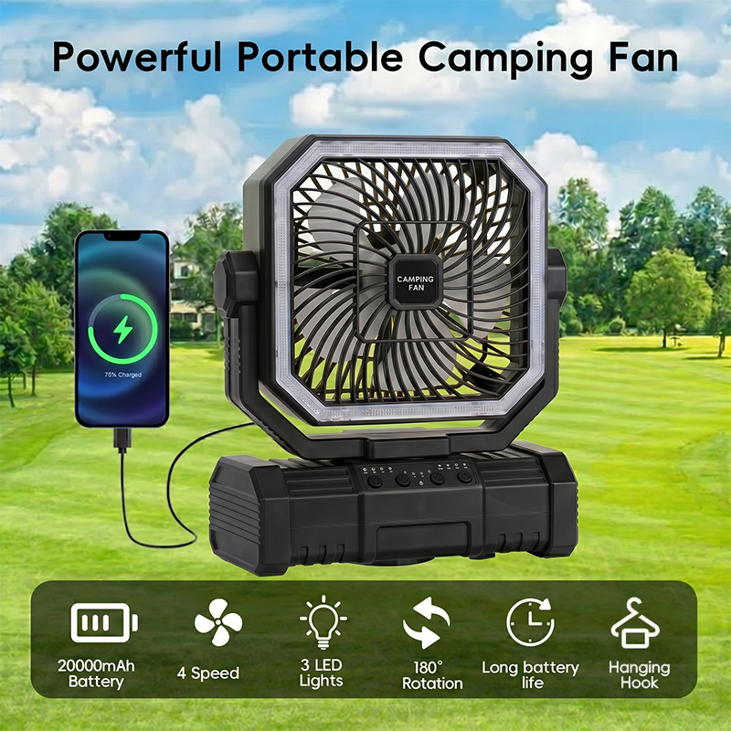 Outdoor Power Reno - 20000mAh Camping Ceiling Fan Rechargeable Battery
