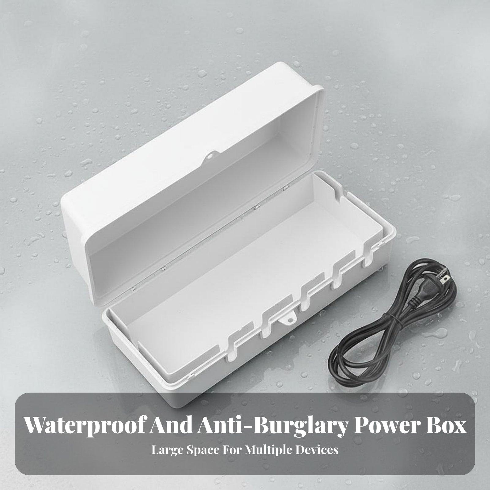 Outdoor Power Strip - Waterproof Power Strips Box Dustproof Lockable