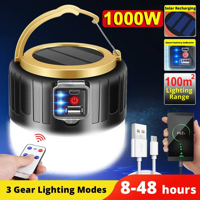 Outdoor Power Reno - LED Solar Camping Light Power Bank