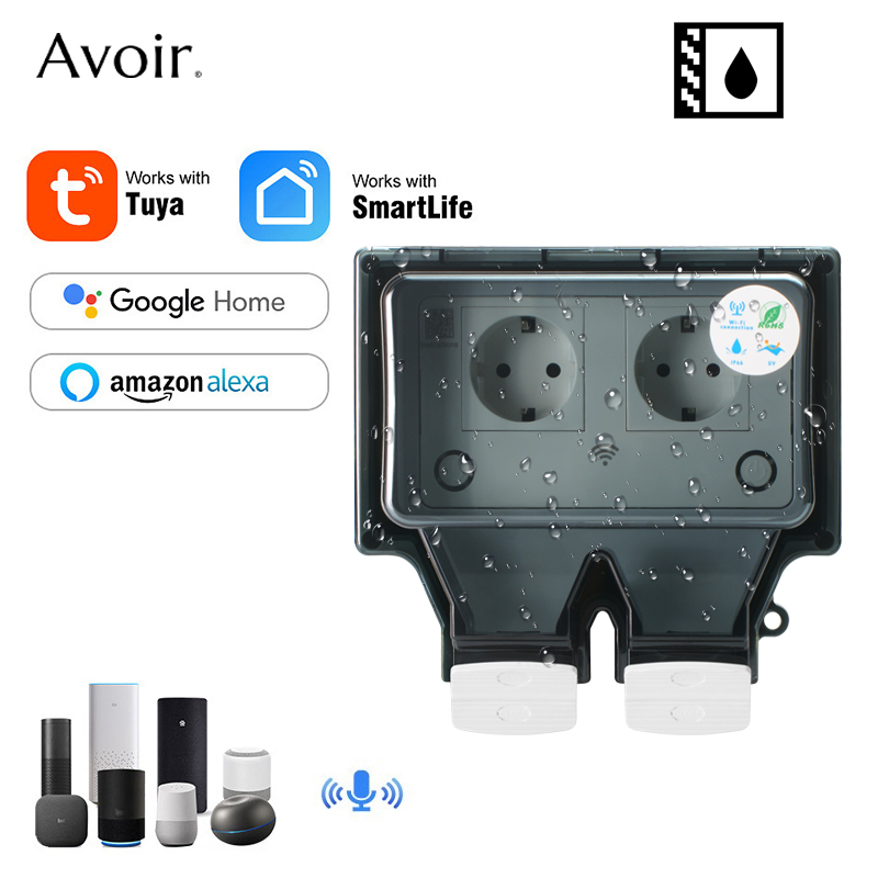 Avoir Tuya Wall Electrical Soc - Outdoor Power Strip ulasan dan harga