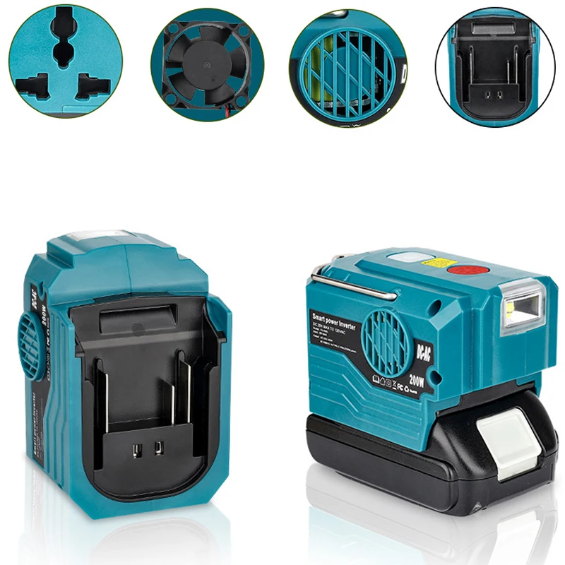200W Portable Power Inverter F - Outdoor Power Adapter Usb C ulasan dan harga