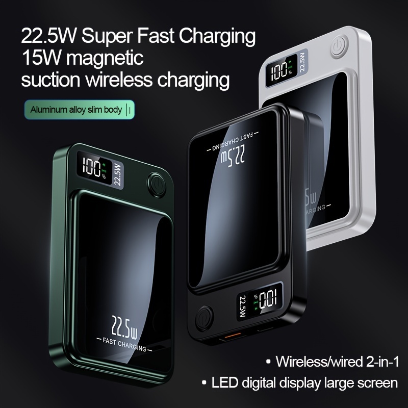 New 30000mAh magnetic wireless - Outdoor Power Adapter Usb C ulasan dan harga
