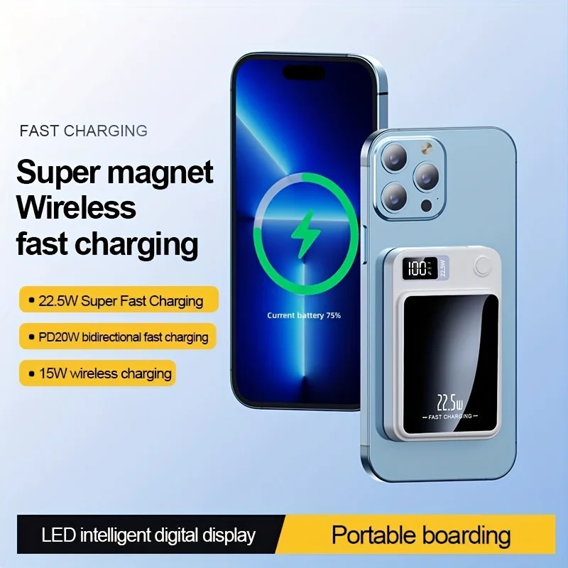 New 30000mAh magnetic wireless - Outdoor Power Adapter Usb C ulasan dan harga
