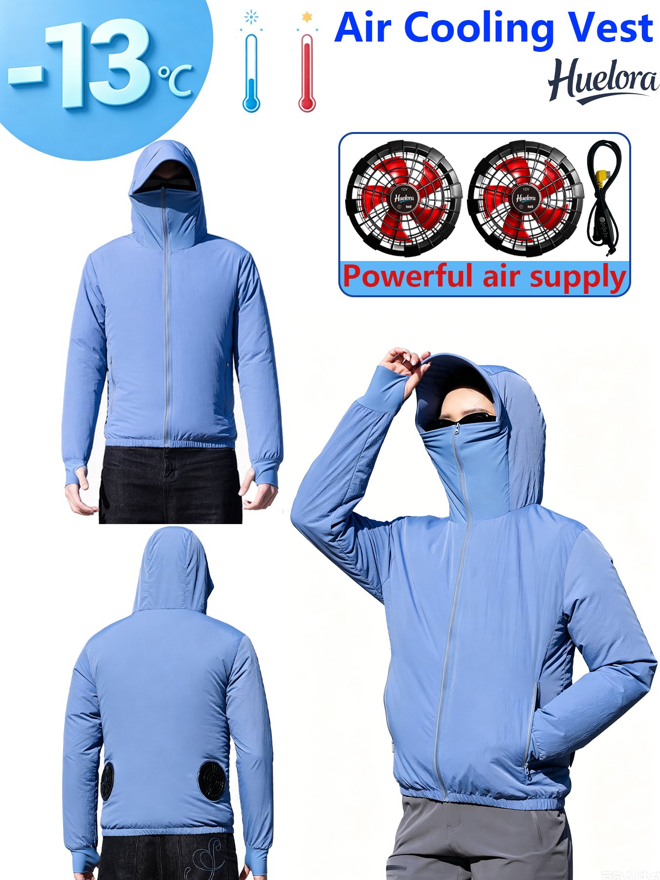 12V 3-Speed Hooded Air Cooling - Outdoor Power Works ulasan dan harga