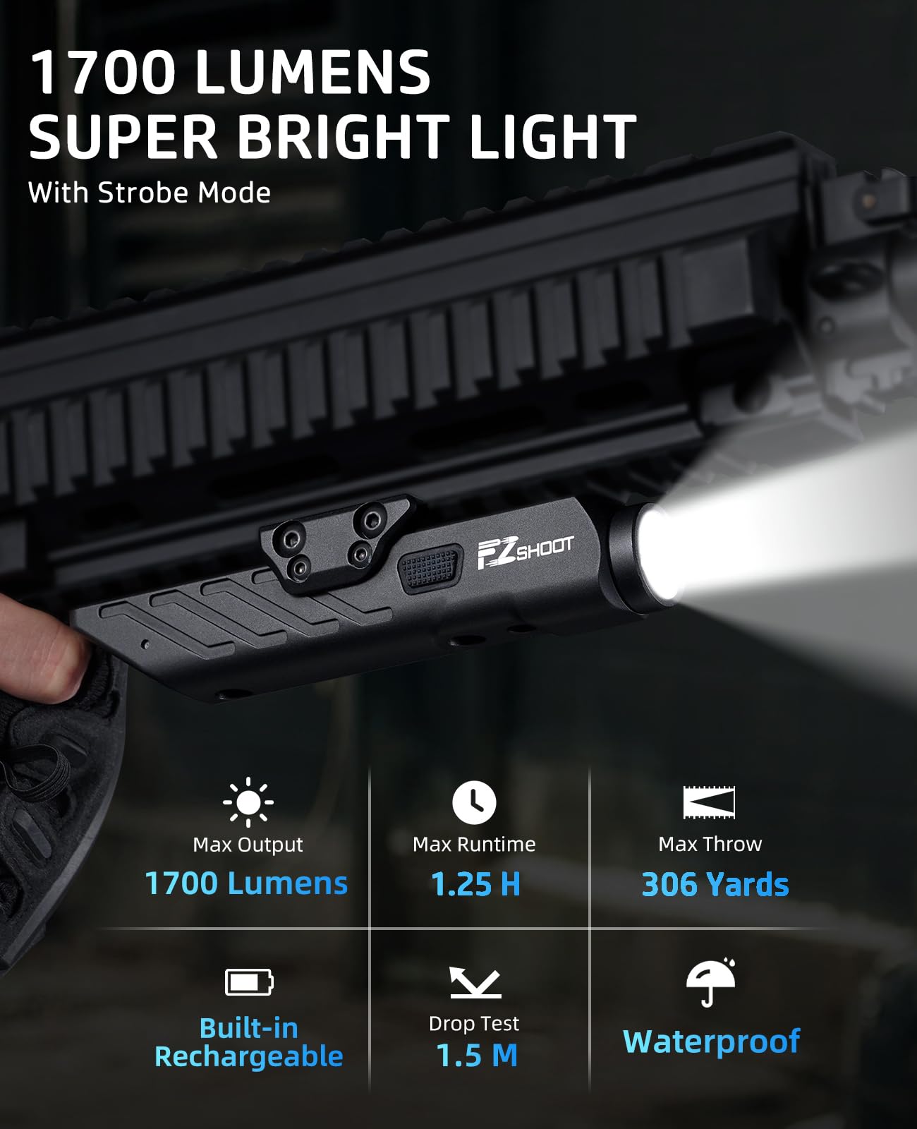 EZshoot 1700 Lumens Flashlight - Outdoor Power Reno ulasan dan harga