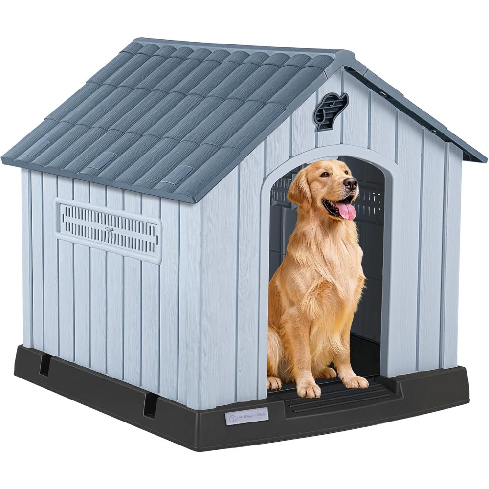 LEMBERI Large Plastic Dog Hous - Outdoor Power Vent ulasan dan harga