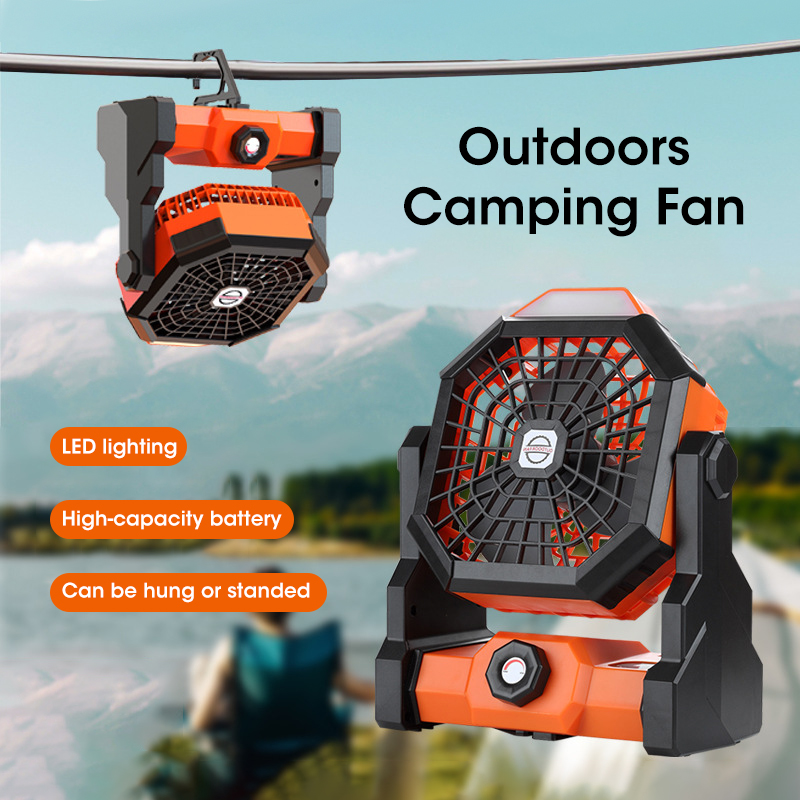 10000mAh Camping Fan with LED  - Outdoor Power Reno ulasan dan harga