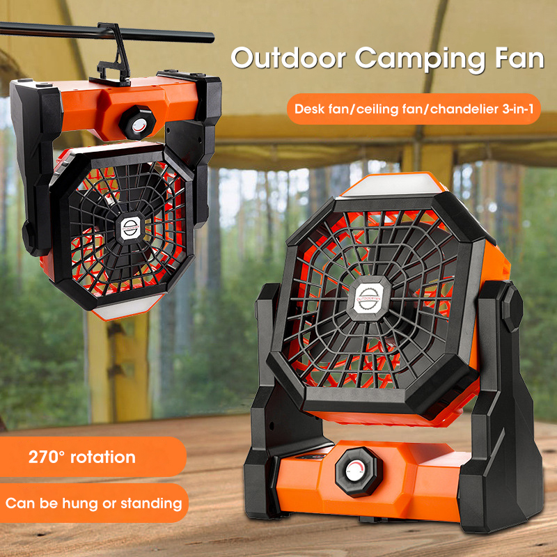 10000mAh Camping Fan with LED  - Outdoor Power Reno ulasan dan harga
