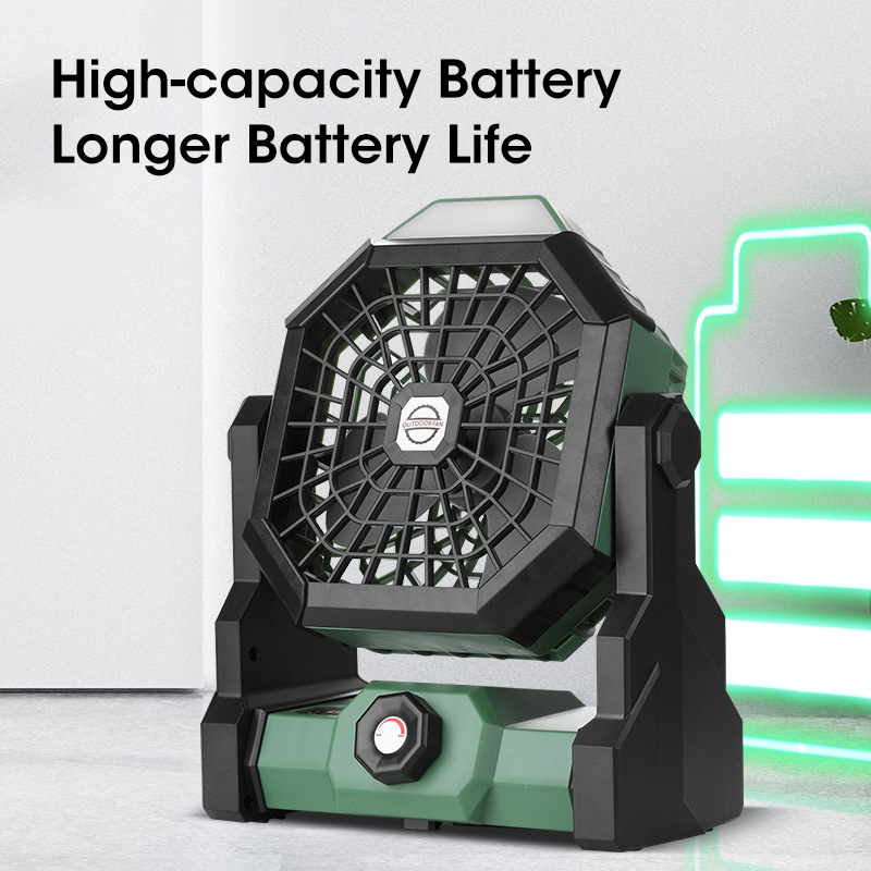 10000mAh Camping Fan with LED  - Outdoor Power Reno ulasan dan harga