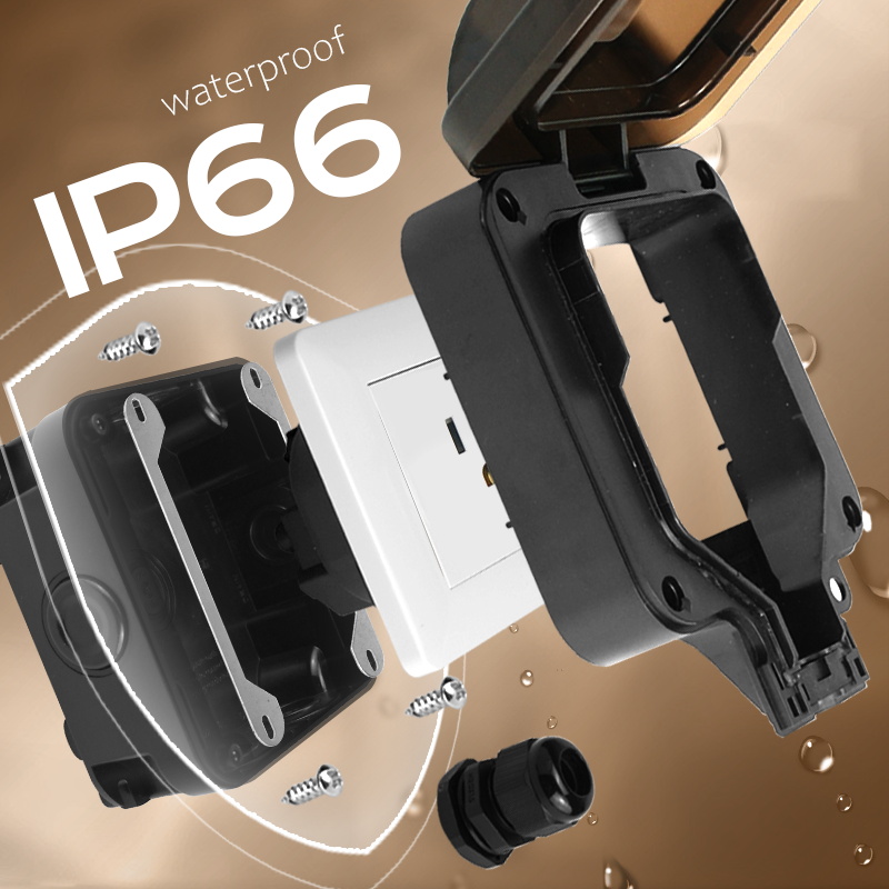 Avoir IP66 Wall Waterproof Soc - Outdoor Power Strip ulasan dan harga