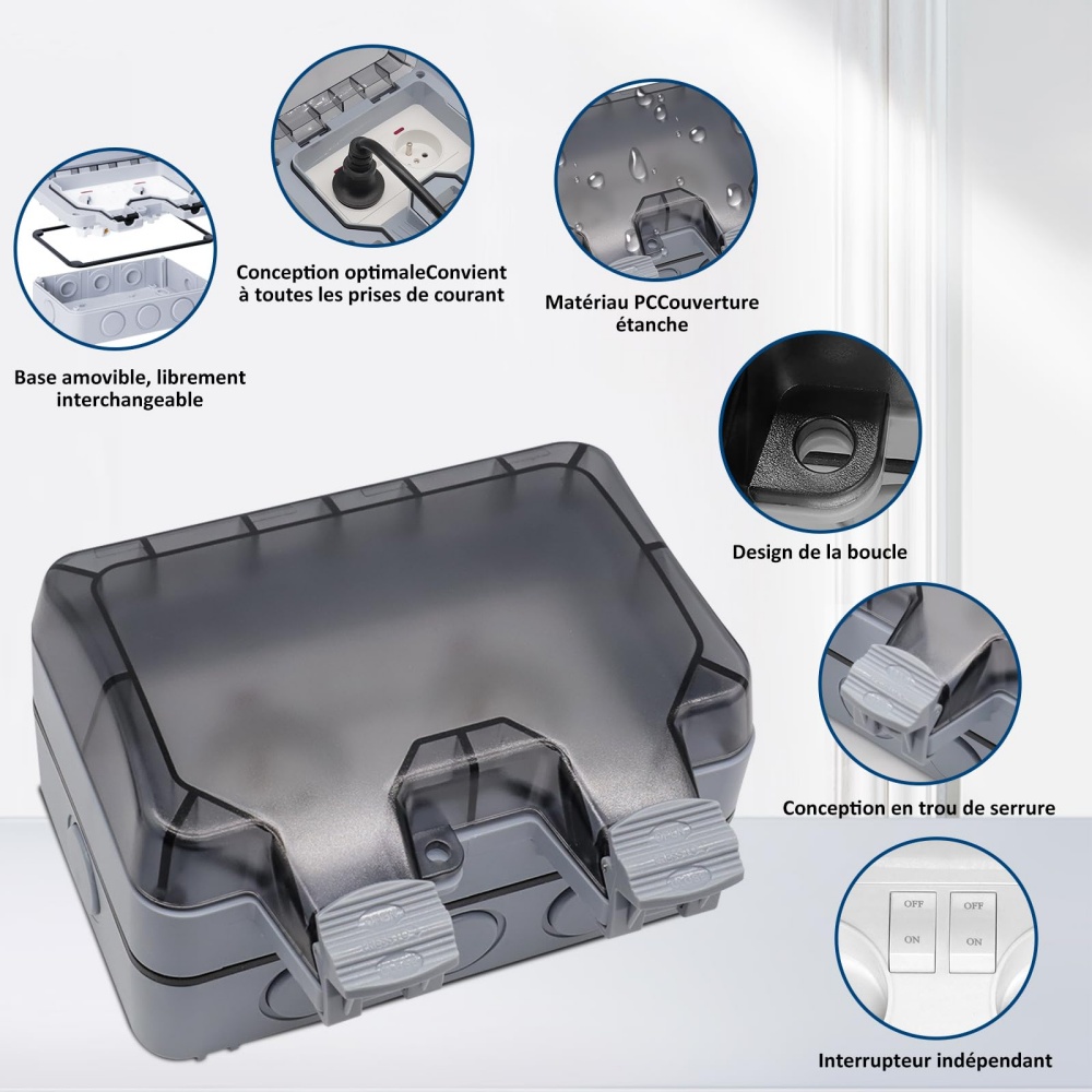 EIOMR France IP66 Weatherproof - Outdoor Power Strip ulasan dan harga