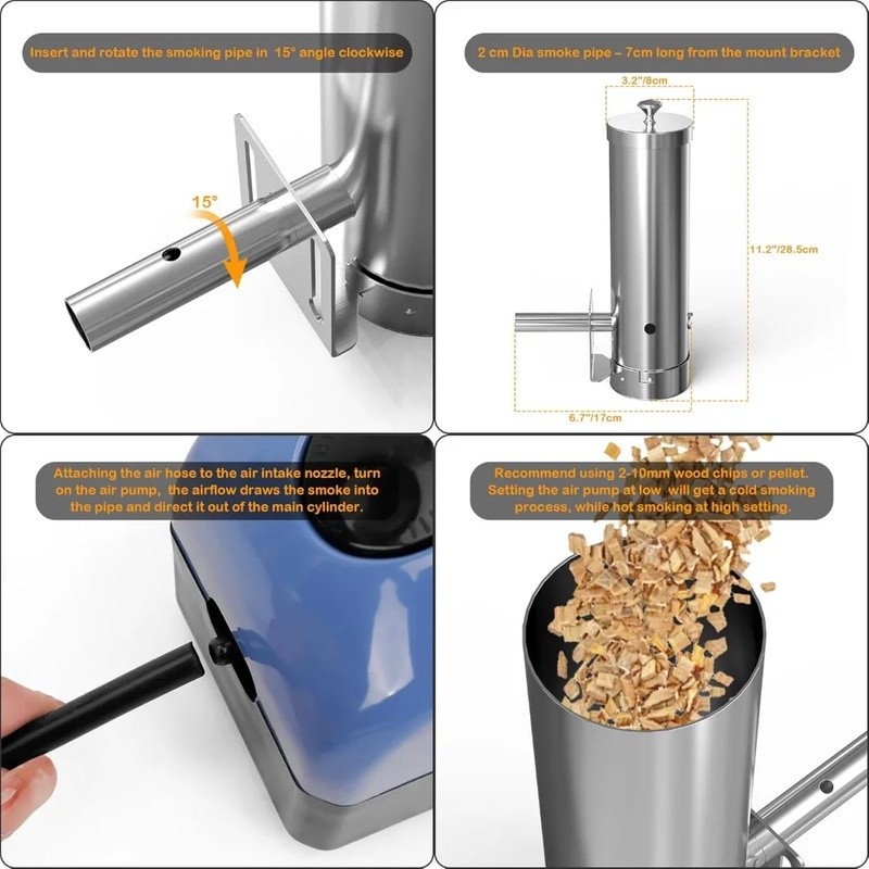 Portable Electric BBQ Smoker w - Outdoor Power Inverter ulasan dan harga