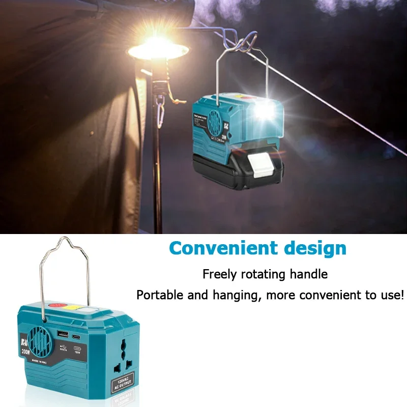 For Makita/DeWal/Milwaukee/Bos - Outdoor Power Inverter ulasan dan harga