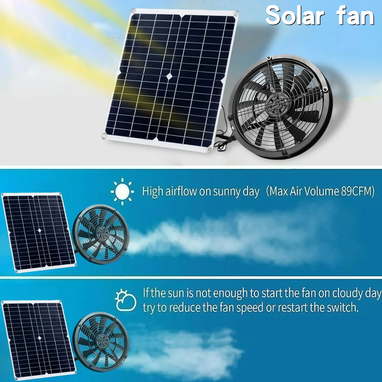 Outdoor Solar Powered Weatherp - Outdoor Power Vent ulasan dan harga