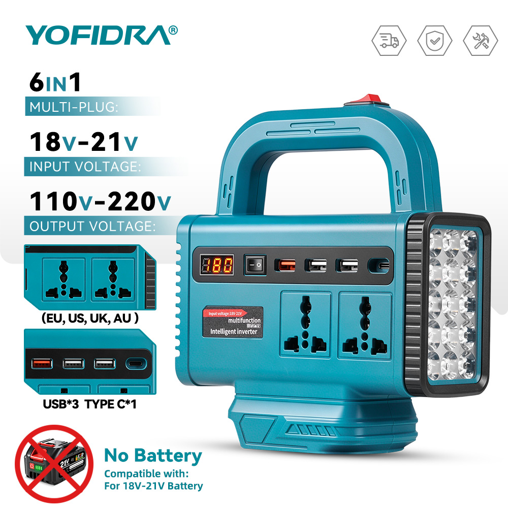 YOFIDRA 220V Portable Power In - Outdoor Power Adapter Usb C ulasan dan harga