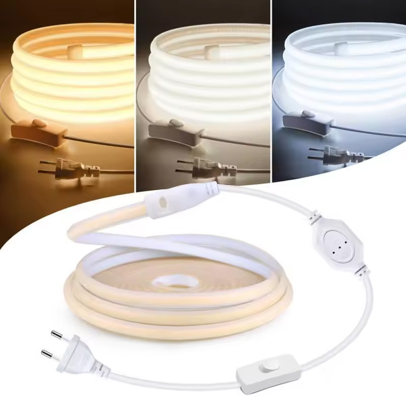 110V 220V Cob LED Strip Light  - Outdoor Power Strip ulasan dan harga