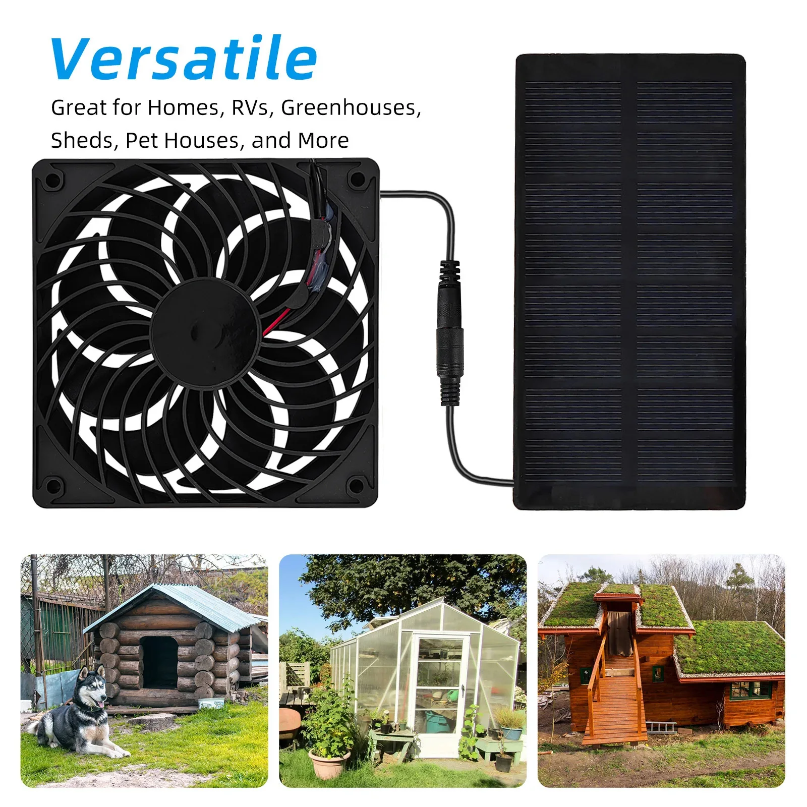 Solar Powered Waterproof 12cm  - Outdoor Power Vent ulasan dan harga