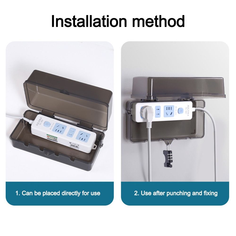 Portable Plastic Plug Box Anti - Outdoor Power Strip ulasan dan harga
