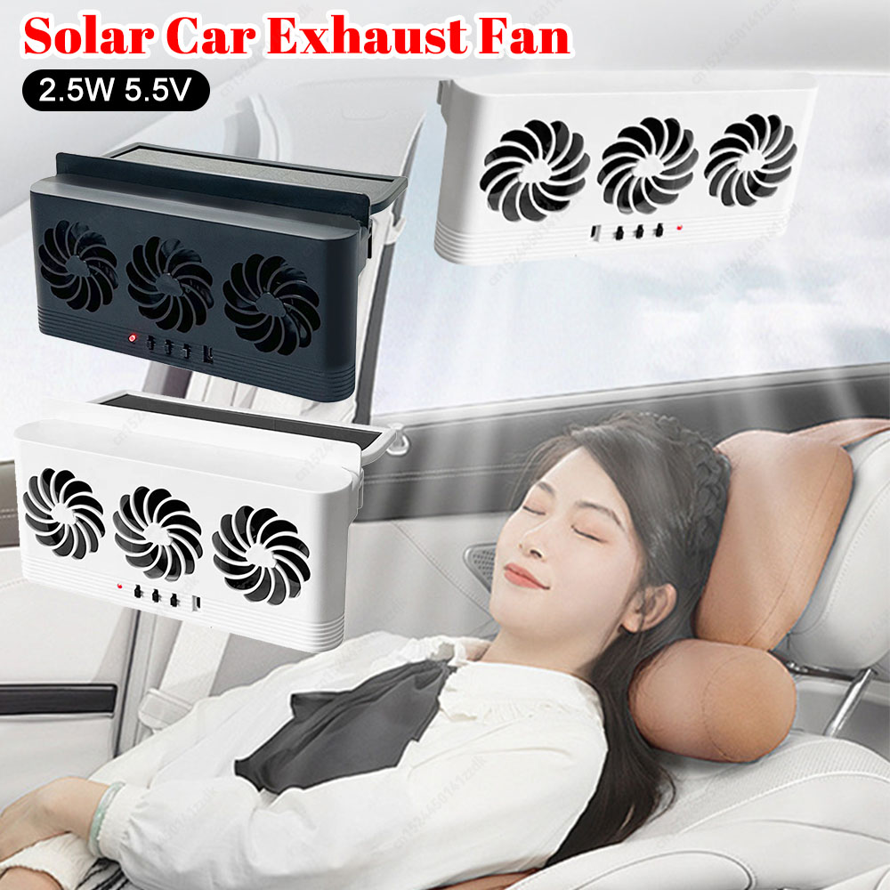Solar Powered Car Exhaust Fan  - Outdoor Power Vent ulasan dan harga