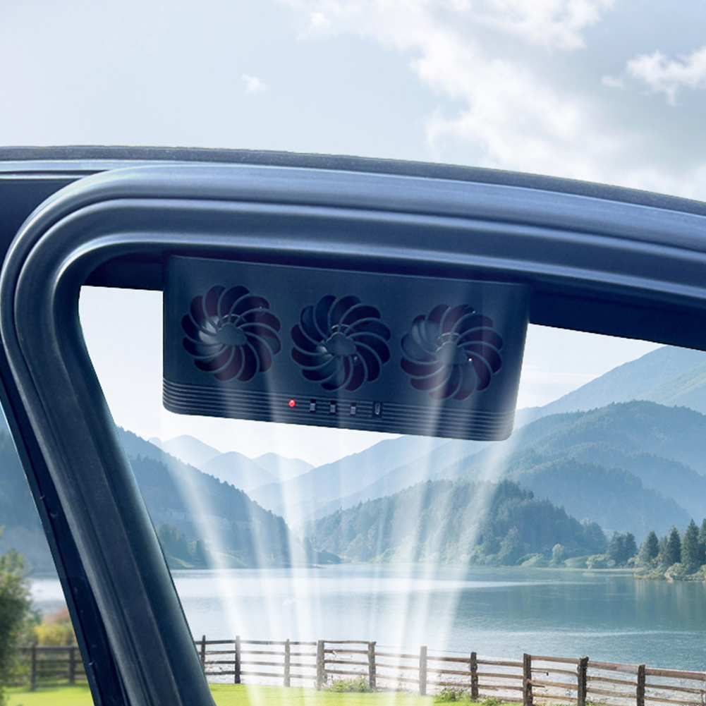 Solar Powered Car Exhaust Fan  - Outdoor Power Vent ulasan dan harga